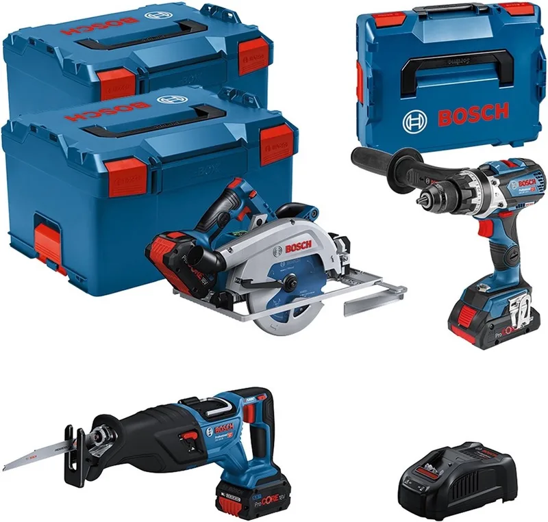 Accu combiset 3-delig 18V 1x 4.0 2x 5.5Ah in L-Boxx - 0615990N38 de Bosch Professional – image du produit