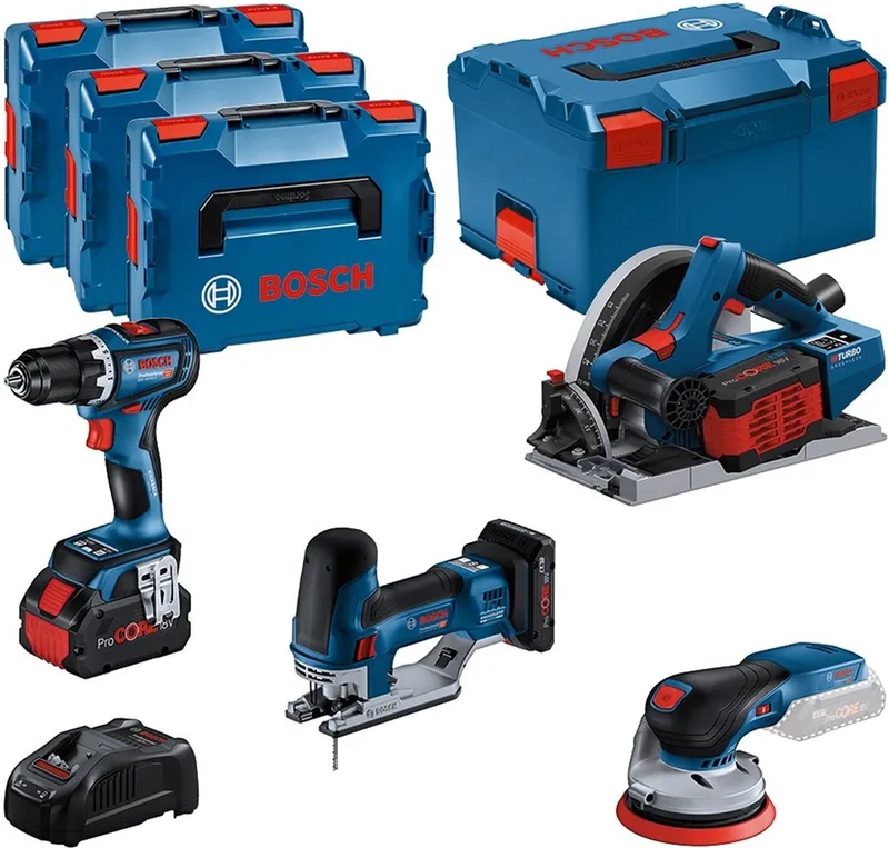 Accu combiset 4-delig 18V ProCORE 1x 4.0Ah 2x 5.5Ah in L-Boxx - 0615990N36 de Bosch Professional – image du produit