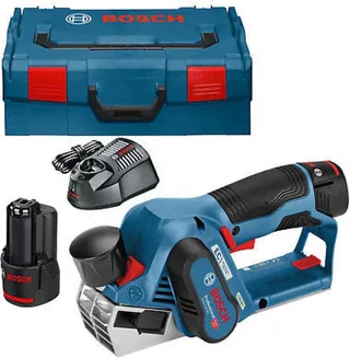 Accu schaafmachine GHO 12V-20 2x 3,0 Ah + lader GAL 1230 CV van Bosch Professional – productafbeelding 1 van 5