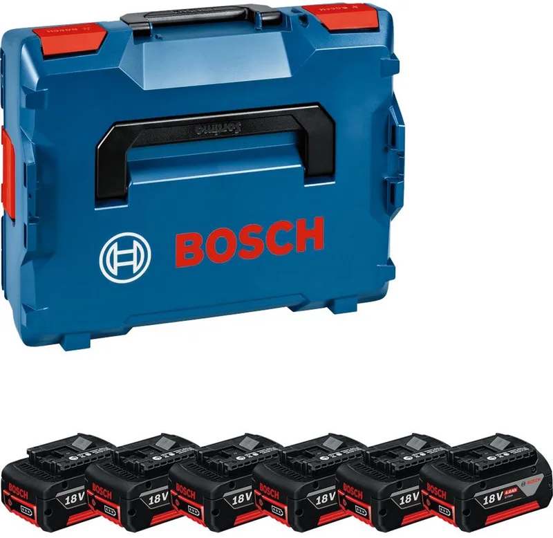 Bosch Akkupack 6x GBA 18V 4,0Ah mit L-BOXX von Bosch Professional – Produktbild 1 von 2