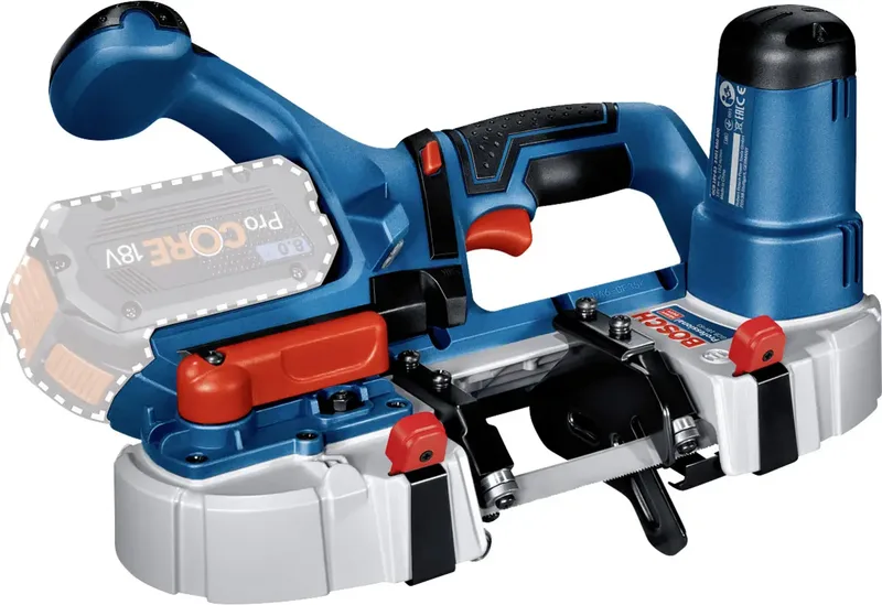 Scie à ruban sans fil GCB 18V-63 Profondeur de coupe (max.) 63.5 mm 18 V Longueur lame de scie 733 mm de Bosch Professional – image du produit