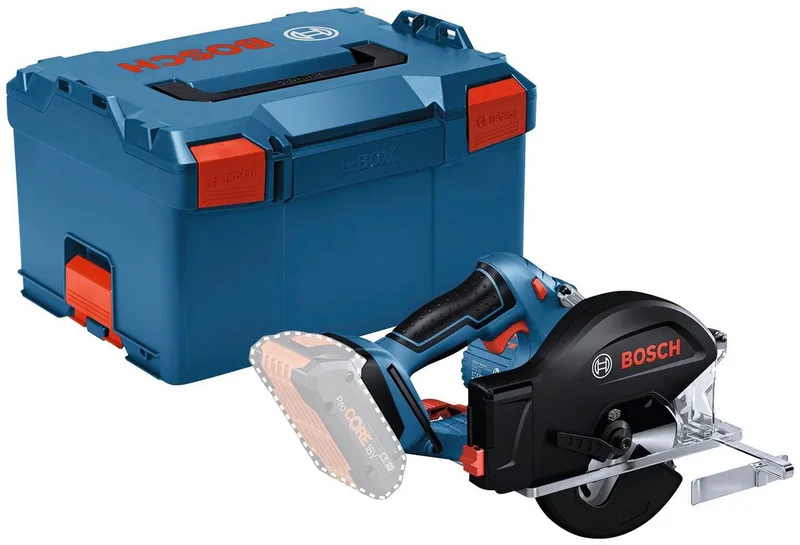 GKM 18V-50 Accu metaalcirkelzaag 136mm 18V Basic Body in L-Boxx - 06016B8001 van Bosch Professional, Blauw – productafbeelding