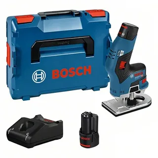 Accu kantenfreesmachine GKF 12V-8 2x 3,0 Ah + lader GAL 1230 CV van Bosch Professional – productafbeelding 2 van 4