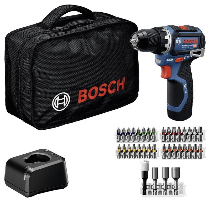 Akku-Schrauber Akku-Schrauber 12 V 2 Ah Li-Ion bürstenlos, inkl. Akku, inkl., bürstenlos, inkl. Akku, inkl. Ladegerät de Bosch Professional – image du produit 1 sur 5