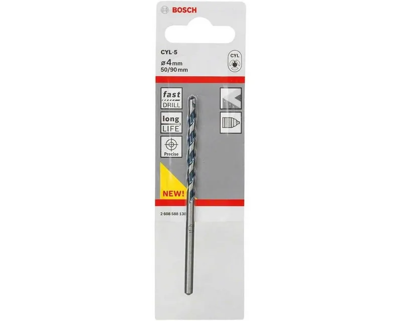 Betonbohrer CYL-5 Betonbohrer für Beton, Ø 4 x 90 mm, Robust Line von Bosch Home & Garden – Produktbild 1 von 5