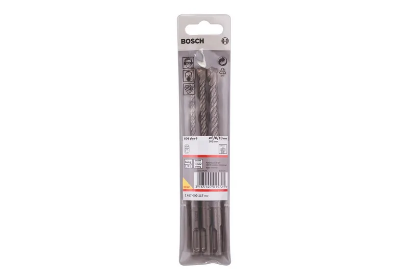 Bohrersatz SDS plus-5 Hammerbohrer Set 3 teilig 6 / 8 / 10 mm (1617000117) von Bosch Professional – Produktbild 1 von 2