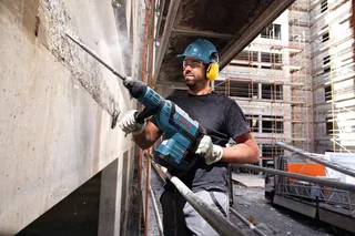 Bohrhammer GBH 8-45 D Professional, 230 V, max. 305 U/min, (1-tlg), starker Motor für schnellen Bohrfortschritt, mit SDS max von Bosch Professional, Blau – Produktbild 3 von 4