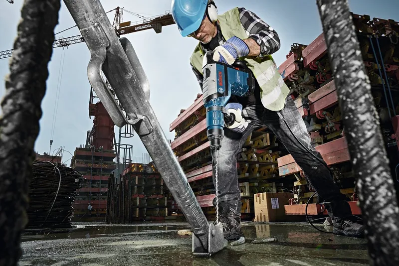 Bohrhammer GBH 8-45 D Professional, 230 V, max. 305 U/min, (1-tlg), starker Motor für schnellen Bohrfortschritt, mit SDS max von Bosch Professional, Blau – Produktbild 2 von 4