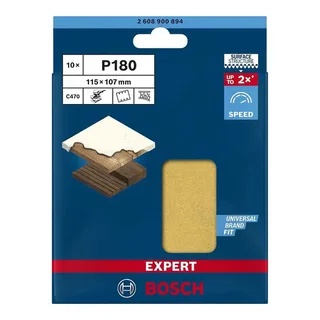 Bosch 10x Expert C470 schuurpapier met 6 gaten voor vlakschuurmac... de Bosch Professional – image du produit 3 sur 6