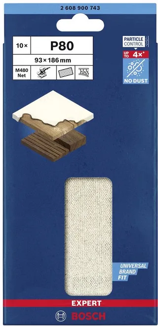 Bosch SLIBEBLAD PLAN 93X186MM NET K80 10 STK von Bosch Professional – Produktbild 1 von 6