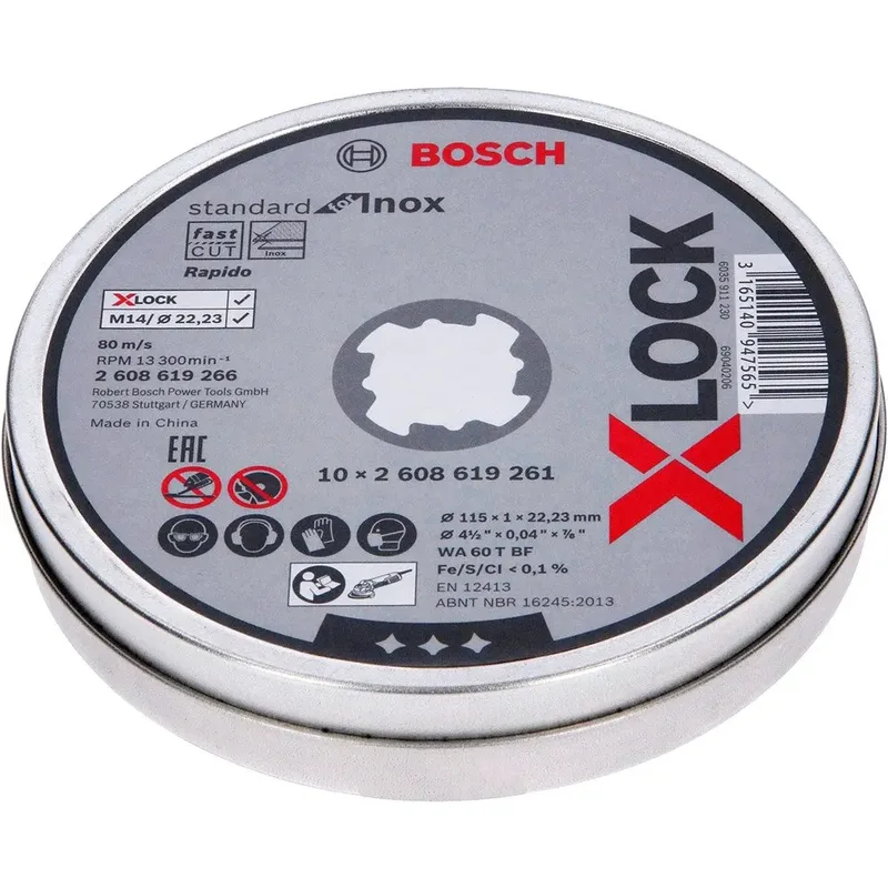 Bosch 115x22,23mm X-LOCK Doorslijpschijven PRO Stainless Steel and Metal (10 stuks) - Professional - 2608619266 von Bosch Professional – Produktbild 2 von 4