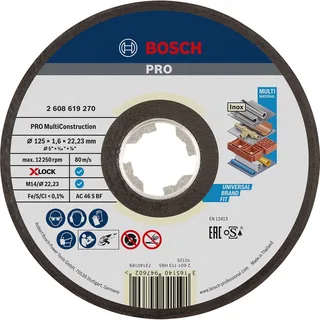 Bosch 125x22,23mm X-LOCK Doorslijpschijf PRO Multi Construction (1 stuk) - Professional - 2608619270 de Bosch Professional – image du produit 1 sur 4