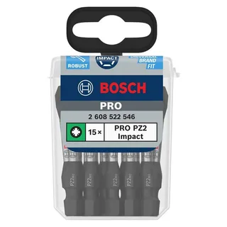 Bosch 15 PRO BITS IMPACT PZ2 55MM van Bosch Professional – productafbeelding 2 van 2