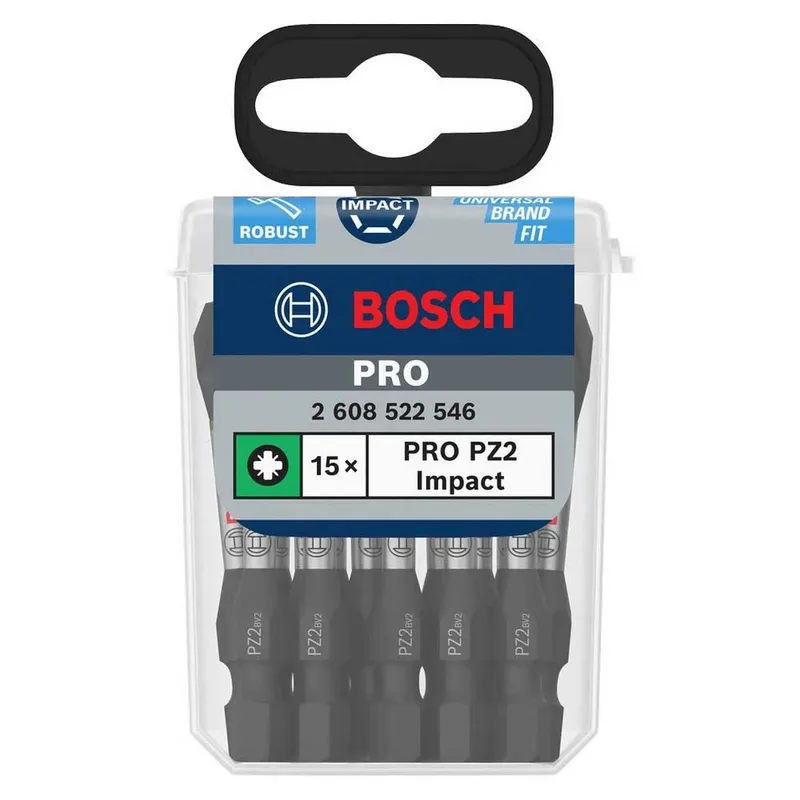 Bosch 15 PRO BITS IMPACT PZ2 55MM van Bosch Professional – productafbeelding 2 van 2