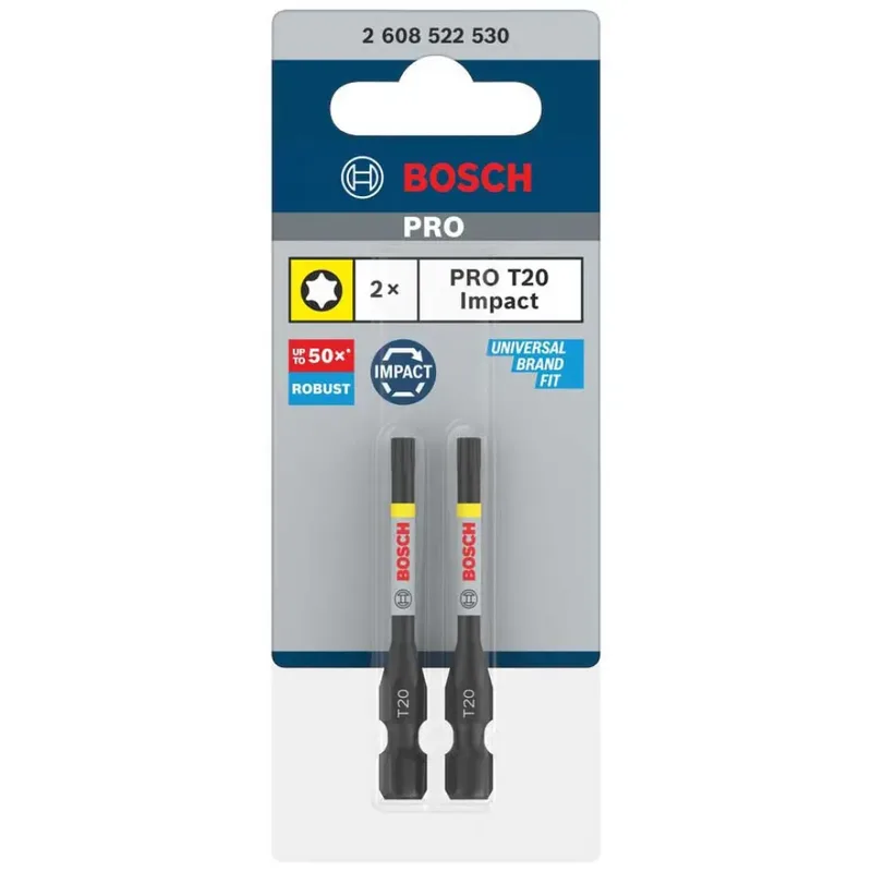 Bosch 2 PRO BITS IMPACT T20 55MM van Bosch Professional – productafbeelding 2 van 5