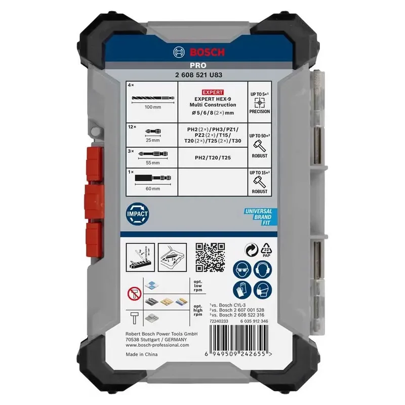 Bosch 20-delig Impact Mixed Boor-/bitset - Professional PRO - 2608521U83 by Bosch Professional – product image 4 of 5