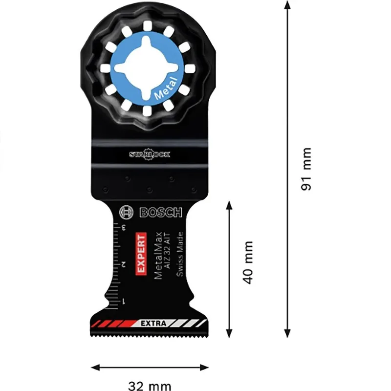 Bosch 2608900017 EXPERT Starlock CoatedCarbide invalzaagblad AIZ 32 AIT Carbide, Metal 32 x 40 mm de Bosch Professional – image du produit 4 sur 6