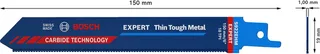 Bosch 2608900360 EXPERT Reciprozaagblad S922EHM Thin Tough Metal by Bosch Professional – product image 1 of 6