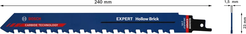 Bosch 2608900414 EXPERT Reciprozaagblad S1543HM Hollow Brick de Bosch Professional – image du produit 1 sur 6