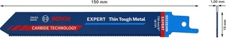 Bosch 3x Expert Thin Tough Metal S 922 EHM reciprozaagblad - 2608... de Bosch Professional – image du produit 1 sur 6