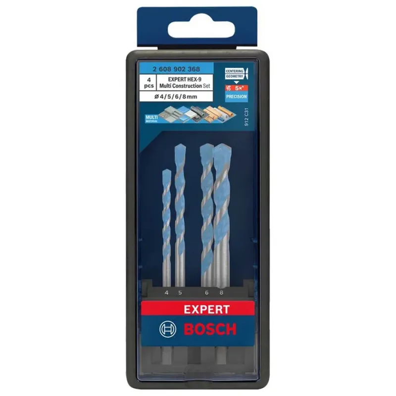 Bosch 4-delig MultiConstruction boorset - Professional EXPERT HEX-9 - 2608902368 by Bosch Professional – product image 2 of 6