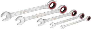 Bosch 5-delig Ringsteeksleutelset met ratel in etui - Professional - 1600A02Z3D by Bosch Professional, Kleurloos – product image 1 of 6