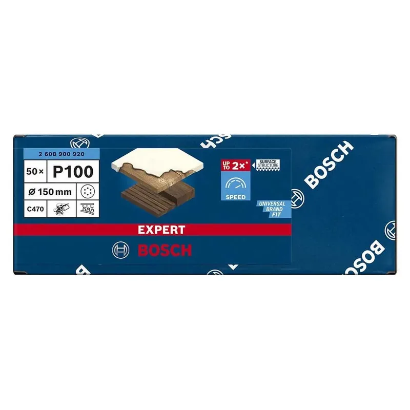 Bosch 50x Expert C470 schuurpapier met 6 gaten voor excentrische ... de Bosch Professional – image du produit 4 sur 6