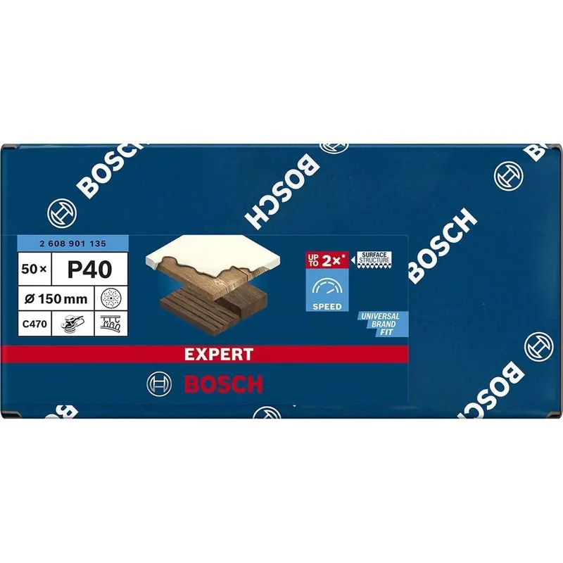 Bosch 50x Expert C470 schuurpapier met meerdere gaatjes voor exce... de Bosch Professional – image du produit 4 sur 6