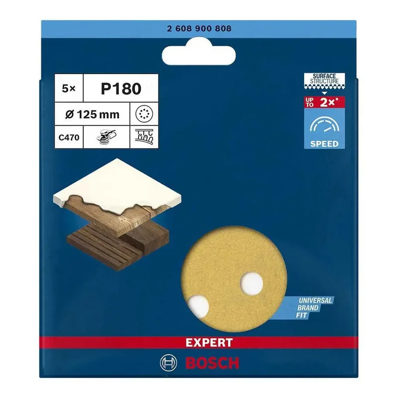 Bosch SLIBEBLAD EXC 125MM K180 8H 5 STK von Bosch Professional – Produktbild 3 von 6