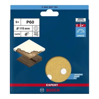 Bosch 5x Expert C470 schuurpapier met 8 gaten voor excentrische s... de Bosch Professional – image du produit 4 sur 6