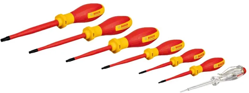 VDE Schraubendreher-Set TX Professional, 7-teilig von Bosch Professional, Kleurloos – Produktbild 1 von 2