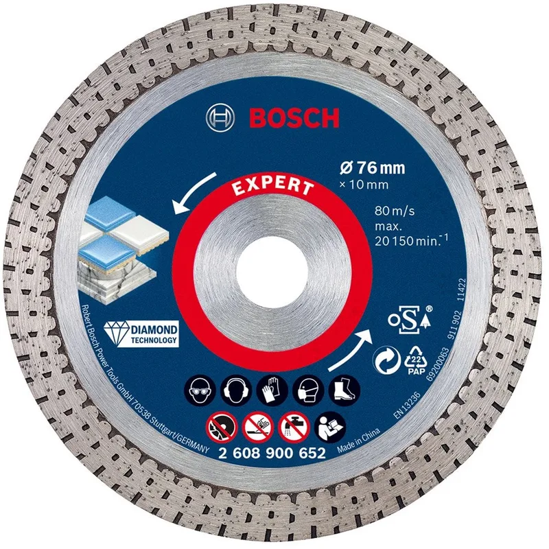 Bosch 76mm HardCeramic diamantschijf - Professional EXPERT - 2608902391 van Bosch Professional – productafbeelding 1 van 6