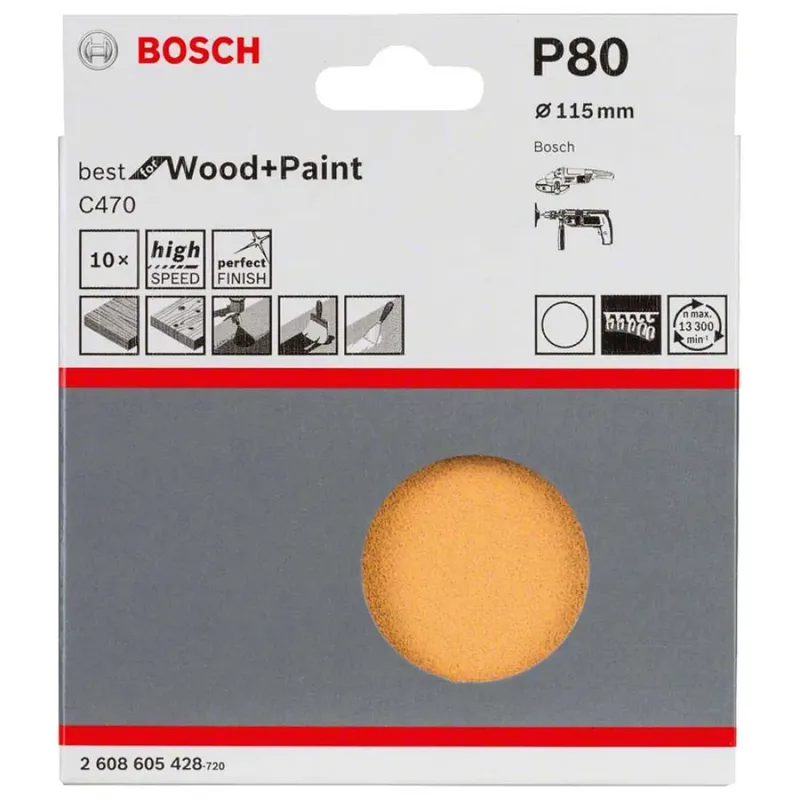 Bosch Accesorios 115 Mm G80 Schuurpapier 10 Eenheden by Bosch Professional – product image 2 of 2