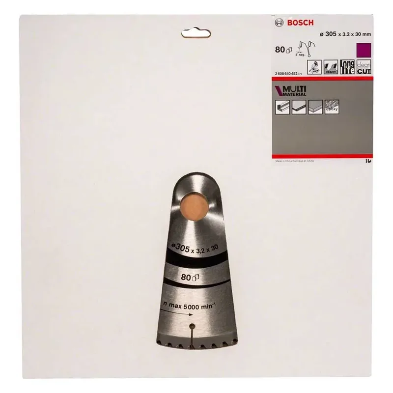 Bosch Accesorios 305x3.2/2.5x30d 80tr-f Multimateriaal Cirkelzaagblad von Bosch Professional – Produktbild 2 von 2