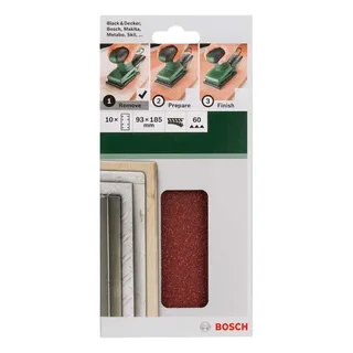 Bosch Accesorios 93x185 8p Lin Vel G120 Orbitaal Schuurpapier 10 Eenheden de Bosch Professional – image du produit 2 sur 2