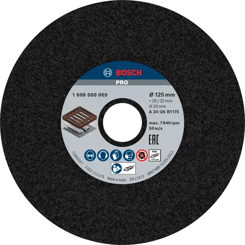 Bosch Accessories 1608600069 Schleifscheibe Durchmesser 125 mm Körnung (num)=24 1 St. by Bosch Professional – product image