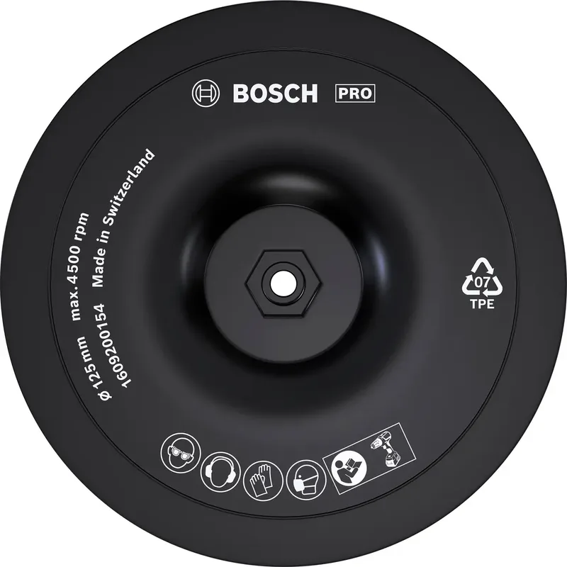 Bosch Accessories 1609200154 Steunschijf met klithechtsysteem 125 mm, 8 mm Diameter 125 mm by Bosch Professional – product image 1 of 2