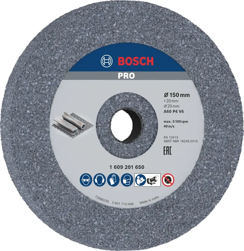 Bosch Accessories 1609201650 Schleifscheibe Durchmesser 150 mm Körnung (num)=60 1 St. von Bosch Professional – Produktbild