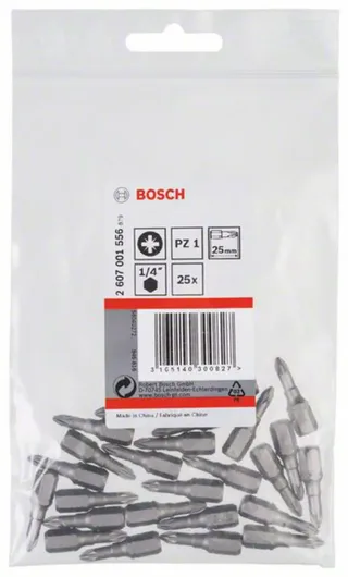 Bosch Accessories 2607001556 2607001556 Kreuzschlitz-Bit Antrieb: 1/4 (6.3 mm) Abtrieb: Kreuzschlitz Pozidriv PZ 1 25 mm de Bosch Professional – image du produit 2 sur 2