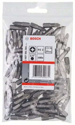 Bosch Accessories 2607001561 2607001561 Kreuzschlitz-Bit Antrieb: 1/4 (6.3 mm) Abtrieb: Kreuzschlitz Pozidriv PZ 2 25 mm de Bosch Professional – image du produit 2 sur 2