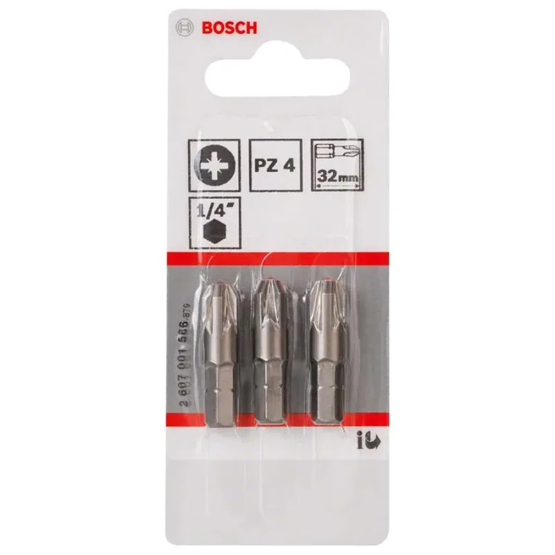 Bosch Accessories 2607001566 2607001566 Kreuzschlitz-Bit Antrieb: 1/4 (6.3 mm) Abtrieb: Kreuzschlitz Pozidriv PZ 4 32 mm de Bosch Professional – image du produit 2 sur 2
