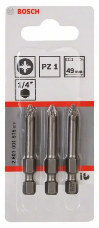 Bosch Accessories 2607001575 2607001575 Kreuzschlitz-Bit Antrieb: 1/4 (6.3 mm) Abtrieb: Kreuzschlitz Pozidriv PZ 1 49 mm by Bosch Professional – product image 2 of 2