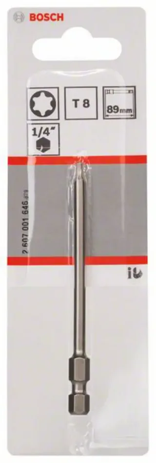 Bosch Accessories 2607001646 2607001646 TX-Bit Antrieb: 1/4 (6.3 mm) Abtrieb: TX TX 8 89 mm by Bosch Professional – product image 2 of 2