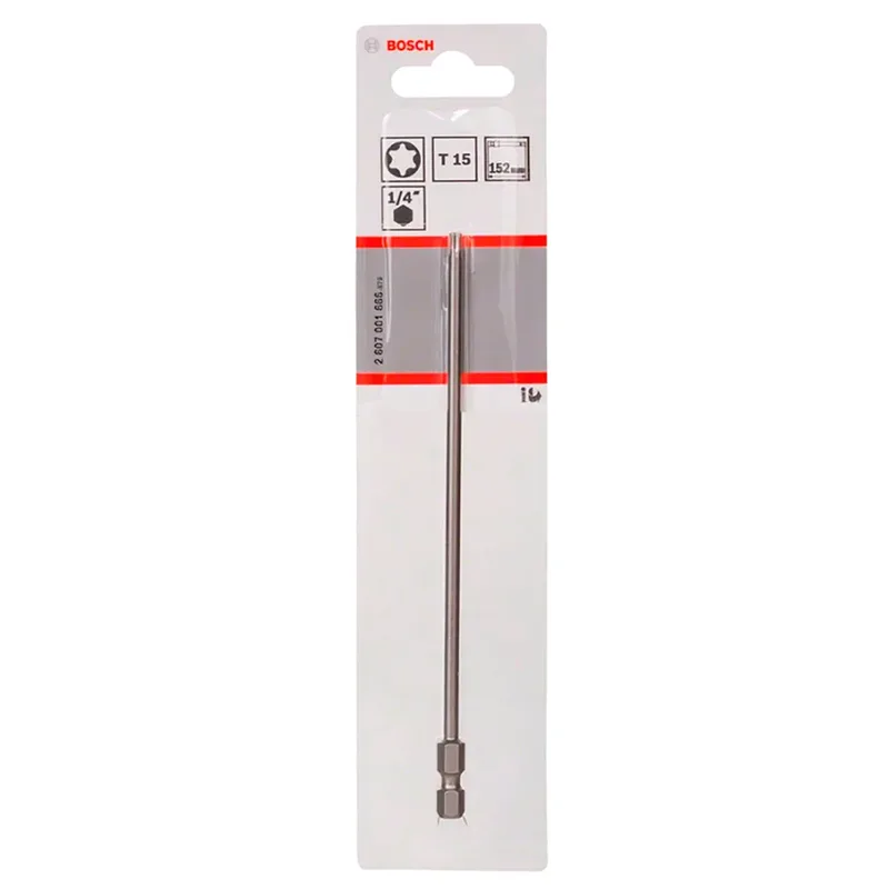 Bosch Accessories 2607001666 2607001666 TX-Bit Antrieb: 1/4 (6.3 mm) Abtrieb: TX TX 15 152 mm de Bosch Professional – image du produit