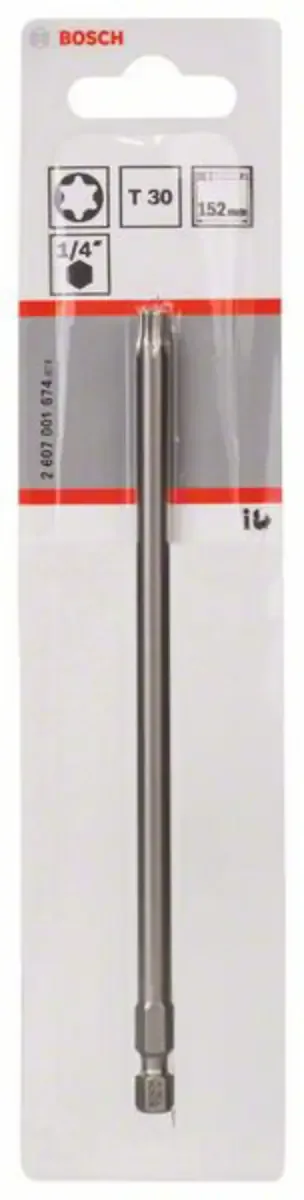 Bosch Accessories 2607001674 2607001674 TX-Bit Antrieb: 1/4 (6.3 mm) Abtrieb: TX TX 30 152 mm de Bosch Professional – image du produit