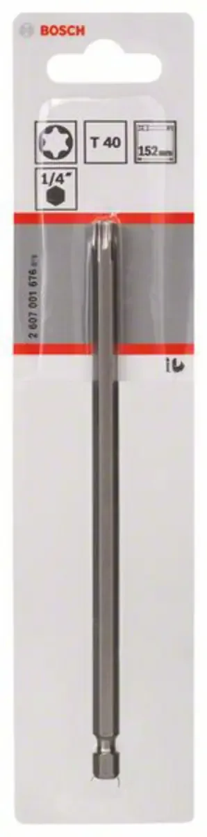 Bosch Accessories 2607001676 Bosch Power Tools TX-Bit Antrieb: 1/4 (6.3 mm) Abtrieb: TX TX 40 152 mm de Bosch Professional – image du produit