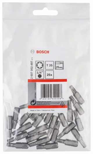 Bosch Accessories 2607002497 2607002497 TX-Bit Antrieb: 1/4 (6.3 mm) Abtrieb: TX TX 25 25 mm by Bosch Professional – product image 2 of 2