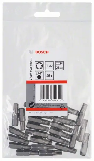 Bosch Accessories 2607002499 2607002499 TX-Bit Antrieb: 1/4 (6.3 mm) Abtrieb: TX TX 30 25 mm fra Bosch Professional – produktbillede 2 af 2