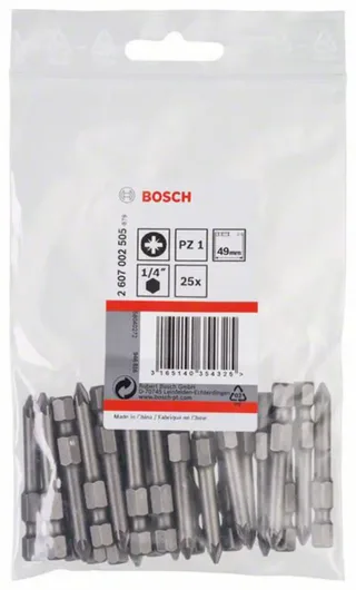 Bosch Accessories 2607002505 2607002505 Kreuzschlitz-Bit Antrieb: 1/4 (6.3 mm) Abtrieb: Kreuzschlitz Pozidriv PZ 1 49 mm de Bosch Professional – image du produit 2 sur 2