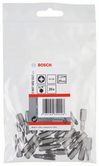 Bosch Accessories 2607002517 2607002517 Kreuzschlitz-Bit Antrieb: 1/4 (6.3 mm) Abtrieb: Kreuzschlitz Pozidriv PZ 2 25 mm de Bosch Professional – image du produit 2 sur 2